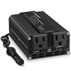 Lvyuan 2486 500w Power Inverter 12v Dc To 110v Ac Car Usb-c Black