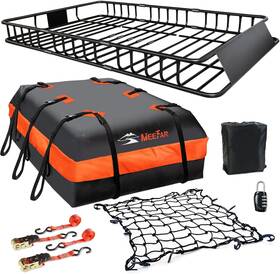 Meefar 313028356340 Roof Rack Carrier Basket 65 Inch 39 6 Waterproof Bag 20 Cubic Feet 51 40