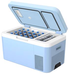 Megiu Hc-24p4 Dual Zone Car Fridge Portable 12 Volt Refrigerator 25 Quart 12v Freezer Compr