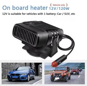 Mojoce 93532195725 Car Heater 12v-120w Electric Cooling Heating Fan Windshield Defogger360 Rotation