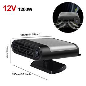 Motorparts-onlinestore 235326923617 Car Heater 12v 1200w Portable Electric Heating Fan Defogger Defroster Demister