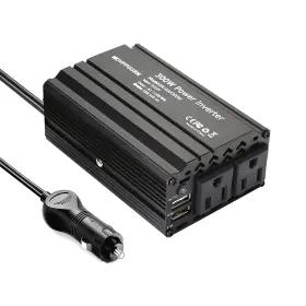 Dx-gax300w Movffggrm 300w Power Inverter Dc 12v To 110v Ac Car With 2x 2.4a Dual Black
