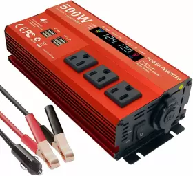 Mm500-us Movffggrm 500w Power Inverter For Vehicles Dc 12v To 110v Ac 4 X 2.4a