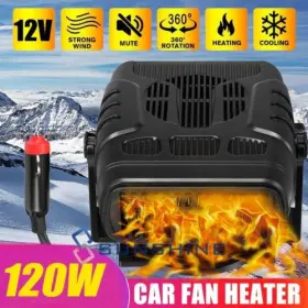 5448120 Much Plug In Cigarette Lighter 360 Car Heater 12v Dc Heating Fan Defogger Defroster