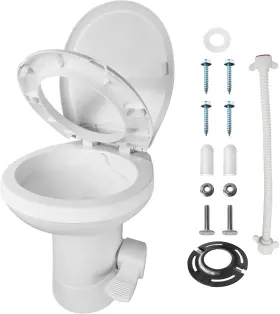 Mpptbtl02 Mupera 2026 New Rv And Motorhome Toilet - Upgraded Pedal Flush Gravity With