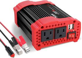 Nddi Power H-733 200w Car Inverter 12v Dc To 110v Ac Converter With 3.1 A Red