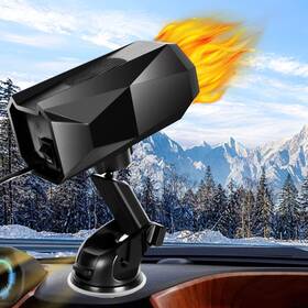 Nedittpy Qh-ch-001 2025 New Portable Car Heater 2 In 1 Auto Fast Heating Defrost Black