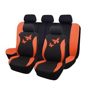 Ningbo Qiyang International Trade Co. Ltd Fb-077 Butterfly Car Seat Covers Ful Set Fashion Universal Lady Woman Full Orange