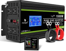 Novopal Lcd15us12b 1500 Watt Pure Sine Wave Power Inverter Dc 12v To 110v/120v 1500w12v