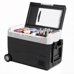 Olixis 751074098034 Portable Car Refrigerator 42 Quart Dualzone Electric Cooler With Smart Control