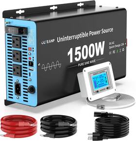 Olteanp Ups-tk1500w 1500w Sump Pump Battery Backup System Pure Sine Wave Power Inverter Blue