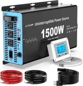 Ups-tk1500w Olteanp 1500w Sump Pump Battery Backup System Pure Sine Wave Power Inverter Blue
