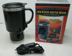 Open Road Collection 630990835100 Heated Stainless Steel Auto Mug Coffee/soup 12v Adapter