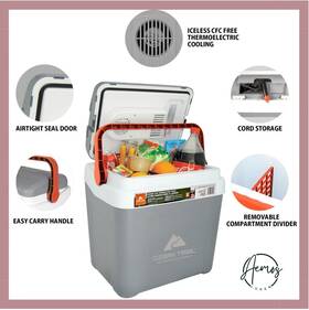 Ozark Trail 059586605048 Highline Iceless Electric Cooler 12v 30 Cans Portable Car Thermoelectric Fridge