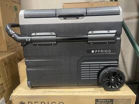 Pfrigo 850026213232 Car Fridge 48 Quart 45l Portable 12v Cooler Rolling Wheels Pull Handle