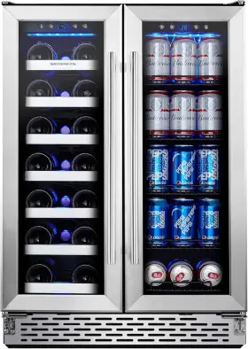 Ph-150bcw3l Phiestina Wine And 24 Inch - Metal Rack French Door Stainless Steel
