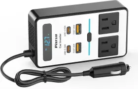 Mt-pc200xs Pisfau 200w Car Power Inverter Dc 12v To 110v Ac Cigarette Lighter Adapter 200w-xs