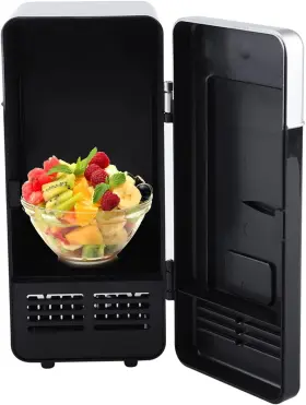 Pomya78r61yx2so-02 Pomya Mini Fridge Portable Cooler And Warmer Led Usb Black