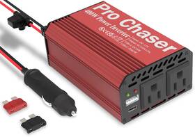 Pro Chaser 027685674968 400w Vehicle Power Inverter - 12v Dc To 110v Ac Car Converter Red