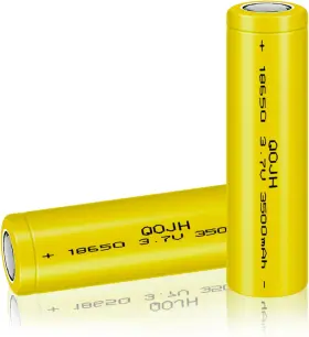 Qojh 313019820881 2pack 18650 Battery 3500mah 3.7 Volt Rechargeable Flat Top For Remote Co