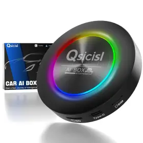 Qsicisl 732133412336 4k 8 Core Carplay Ai Box Android 13 Adapter - Wireless Auto Tv
