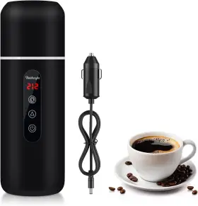 Rafyaoo 445035458465 Car Kettle Portable Electric Travel 12v/24v Coffee Warmer 420ml Hot W