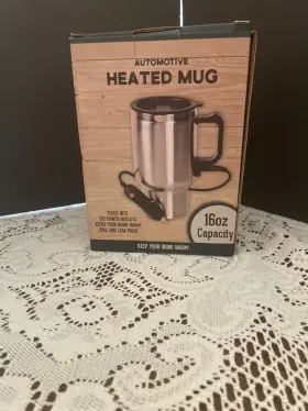 Rave International 810136140682 Automotive Heated Mug 12 Volt 16 Oz Spill Proof Dirty Dog Garage