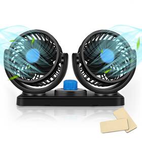 Rifrafs Fan1203xt1 Car Fan 360 Degree Rotatable Fans 12v Dc Electric 2 Speed Dual Head Q