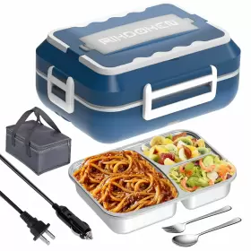 Rikdoken 797439981689 60w Fast Heat Electric Lunch Box Heater Car Truck Work Home Use