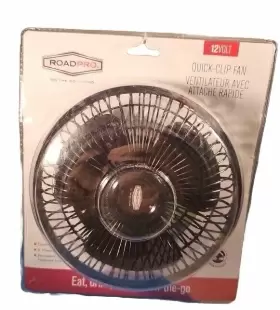 Roadpro 045464920860 Road Pro Quick Clip Fan 12 Volt Factory Wrap 9 Foot Cord