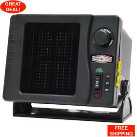 Roadpro 41763677 Portable Ceramic Rv Heater Adjustable Electric Camper Heat Fan 12-volt 300 Watt