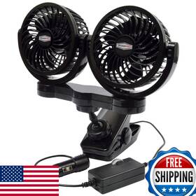 Roadpro B01muck5ts Rpsc8572 12-volt Dual Fan Mounting Clip Black 10x7x12