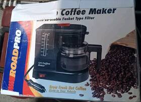 Roadpro Rpsc783 12v Coffee Maker 5 Cup Carafe For Plugging Into Cigarette Lighter
