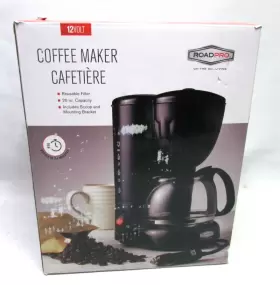 Rspc123 Roadpro 12v Coffee Maker Carafe 20oz Cigarette Lighter Power