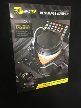 Roadtrip 030698063285 Beverage Cupholder Warmer 12volt With Usb Charger / Open Box