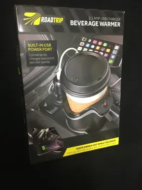 Roadtrip 030698063285 Beverage Cupholder Warmer 12volt With Usb Charger / Open Box