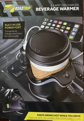 Roadtrip 030698064817 Heated Travel Mug 12 Volt Digital Coffee Drink Warmer