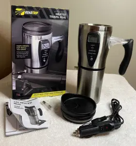 Rt-6354-jb Roadtrip Heated Travel Mug 12volt Digital Insulated Drink Warmer Multi Setting