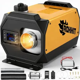 Rokkit 795602451243 Diesel Heater - 12v/110v 8kw All In One Portable Wi