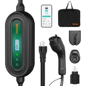 Rm-ev-p004 Romaa Portable Level 1 16a Ev Charger 110-240v With 25ft Cable For All Non-tesla Evs