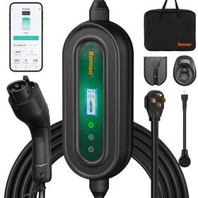 Romaa Rmev-p002 Portable Level 2 Ev Charger 32a/240v 25ft Cord Adjustable Current Delay Timer