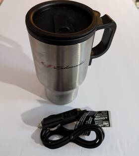 Schumacher Pcr1701 Silver New Coffee Mug With Vehicle Warmer Plug In