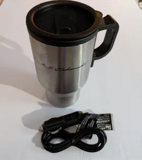 Pcr1701 Schumacher Silver New Coffee Mug With Vehicle Warmer Plug In