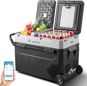 Rv60d Setpower Aaobosi 12 Volt Car Refrigerator 60 Quart 57l Portable Fridge Freezer App