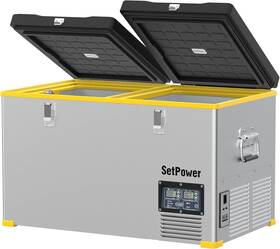 Setpower Rv65d Electric Cooler 68 Quart Dual Zone Portable Refrigerator -50 Dc/ac