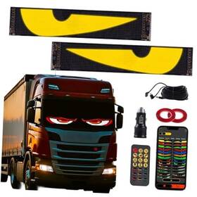 Shen Zhen Shi Mei Ni Cai Ke Ji You Xian Gong Si 001pro Led Eyes For Car And Truck Windshield 2pcs 24 Inch 5 Flexible Animated Rgb