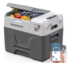 Lgcx50 Shinegiant 12 Volt Car Refrigerator 53 Quart 50l Portable Freezer Electric Cooler -4͍