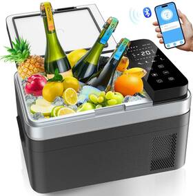 Shinylamp F005a 12 Volt Refrigerator 40qt 37l Car Fridge Portable Electric Cooler With App