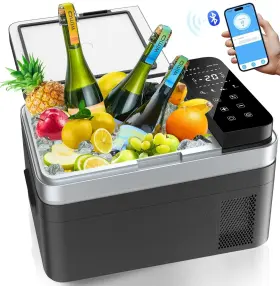 F005a Shinylamp 12 Volt Refrigerator 40qt 37l Car Fridge Portable Electric Cooler With App