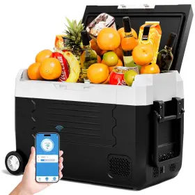 Kczfh-001 Shinylamp 12v Car Refrigerator 59qt 56l Fridge With App Portable Freezer Electric